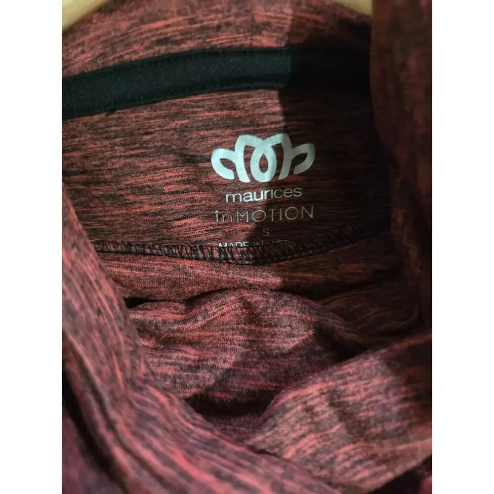 Maurices in MOTION Women's Heathered Red Cowl Neck Athletic Pullover Size Small